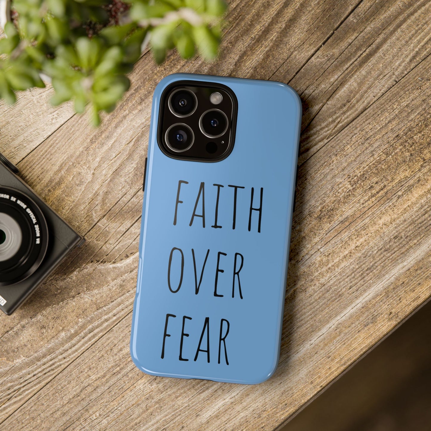 Faith Over Fear Phone Case, Motivational Phone Cover, Inspirational Tech Accessories, Gift for Friends, Affirmation Case