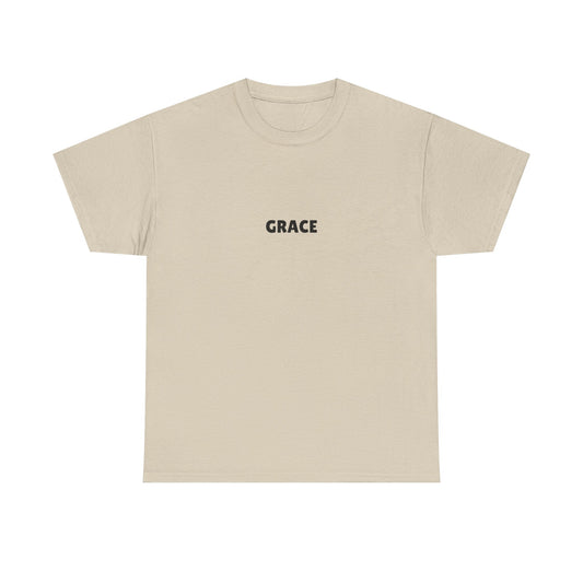 Chic Unisex Heavy Cotton Tee with 'Grace' Design - Perfect for Daily Wear, Gifts, Self-Love, Inspirational Apparel