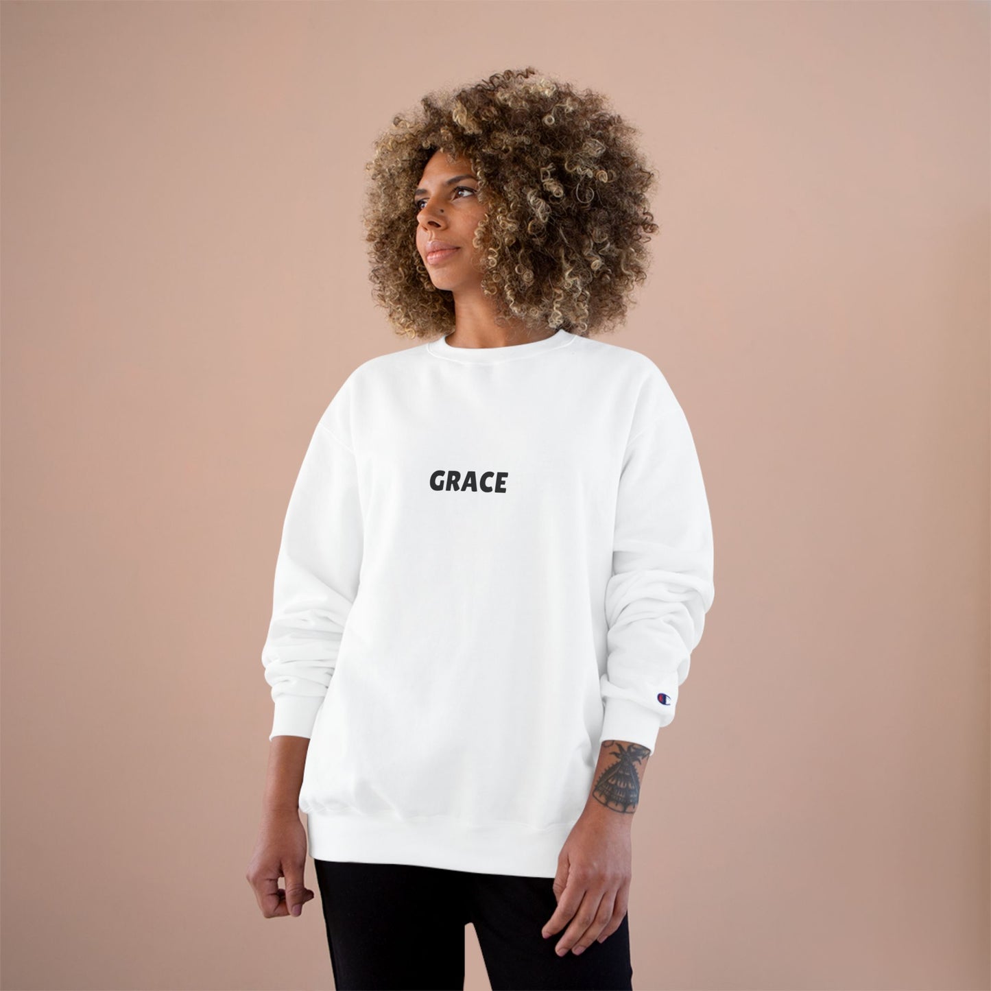 Grace Champion Sweatshirt, Inspirational Sweatshirt, Christian Apparel, Religious Gift, Faith-Based Clothing, Cozy Scripture Sweatshirt