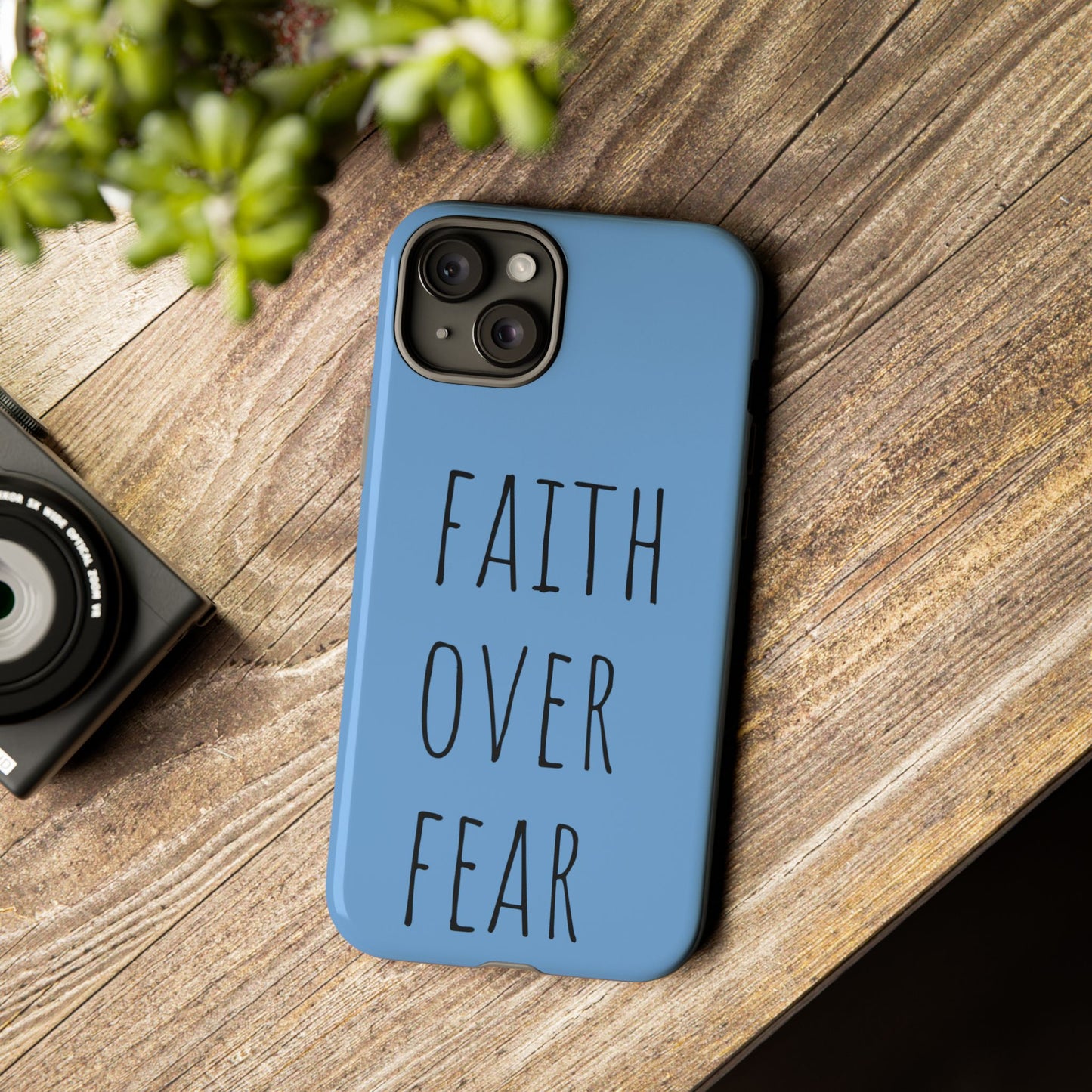 Faith Over Fear Phone Case, Motivational Phone Cover, Inspirational Tech Accessories, Gift for Friends, Affirmation Case