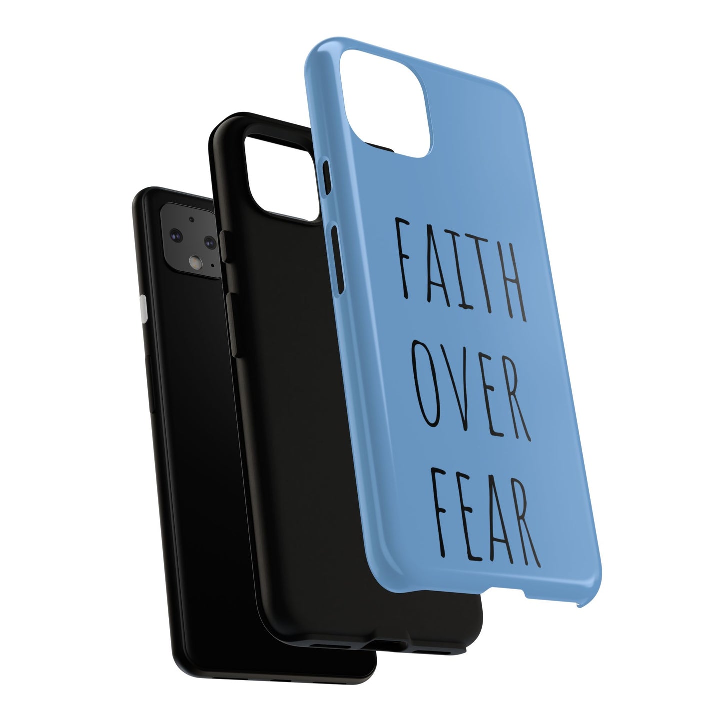 Faith Over Fear Phone Case, Motivational Phone Cover, Inspirational Tech Accessories, Gift for Friends, Affirmation Case