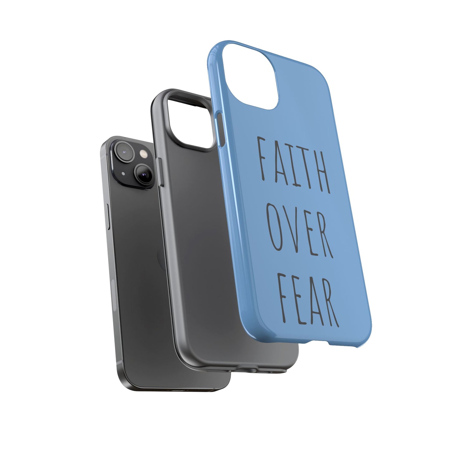 Faith Over Fear Phone Case, Motivational Phone Cover, Inspirational Tech Accessories, Gift for Friends, Affirmation Case