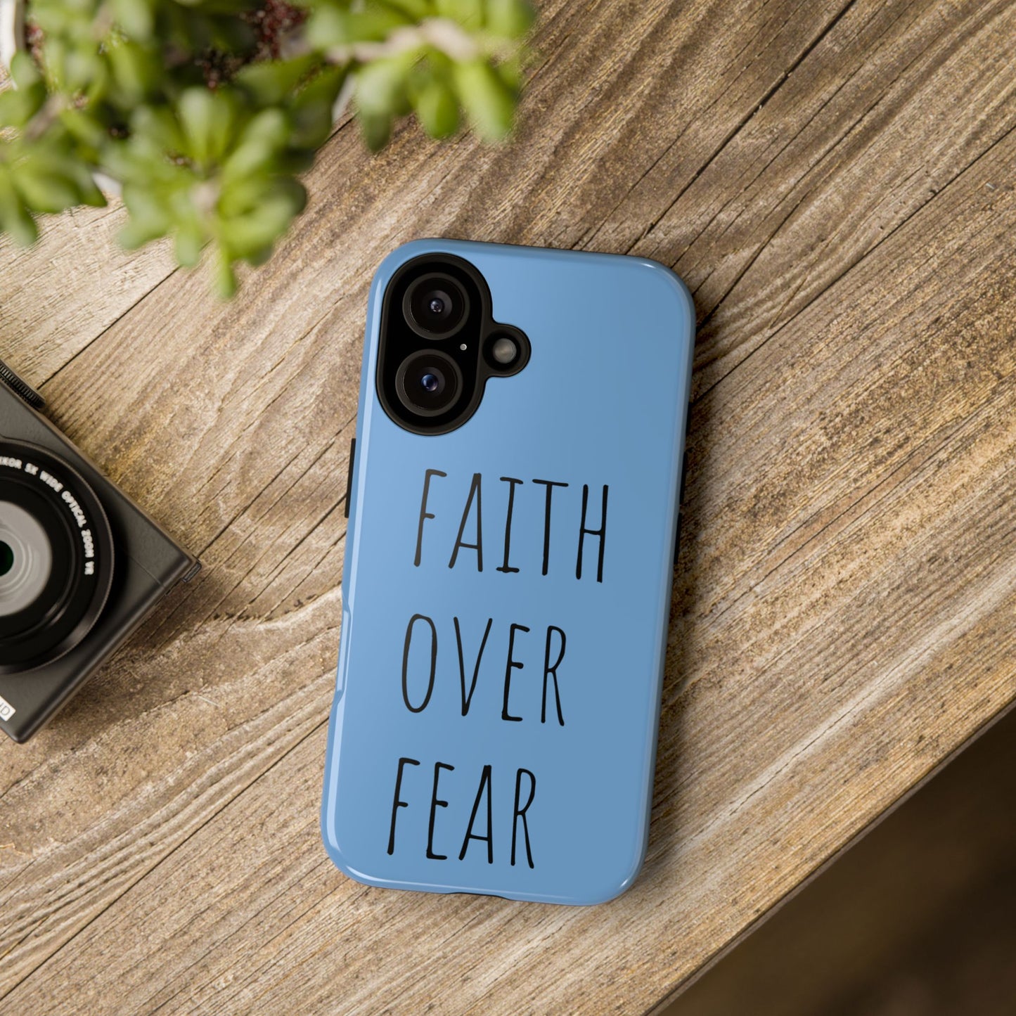 Faith Over Fear Phone Case, Motivational Phone Cover, Inspirational Tech Accessories, Gift for Friends, Affirmation Case
