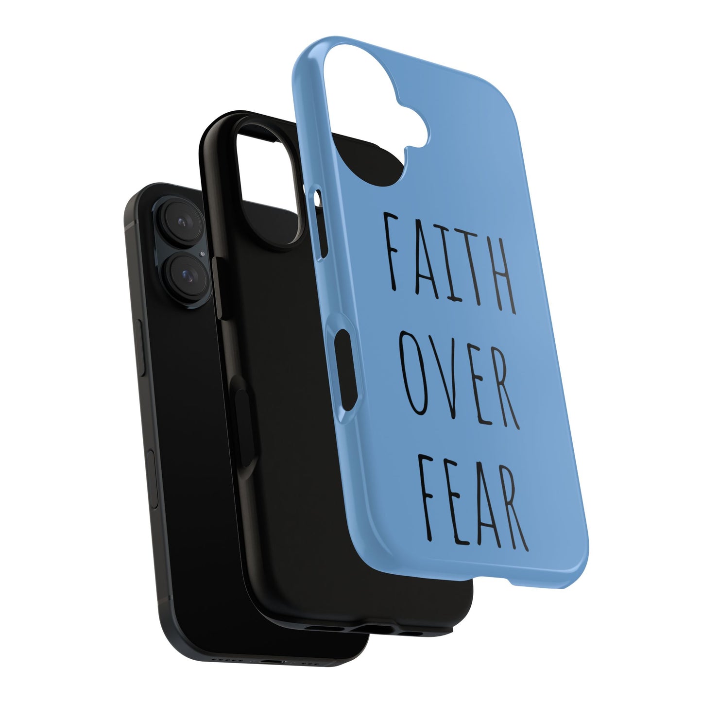Faith Over Fear Phone Case, Motivational Phone Cover, Inspirational Tech Accessories, Gift for Friends, Affirmation Case