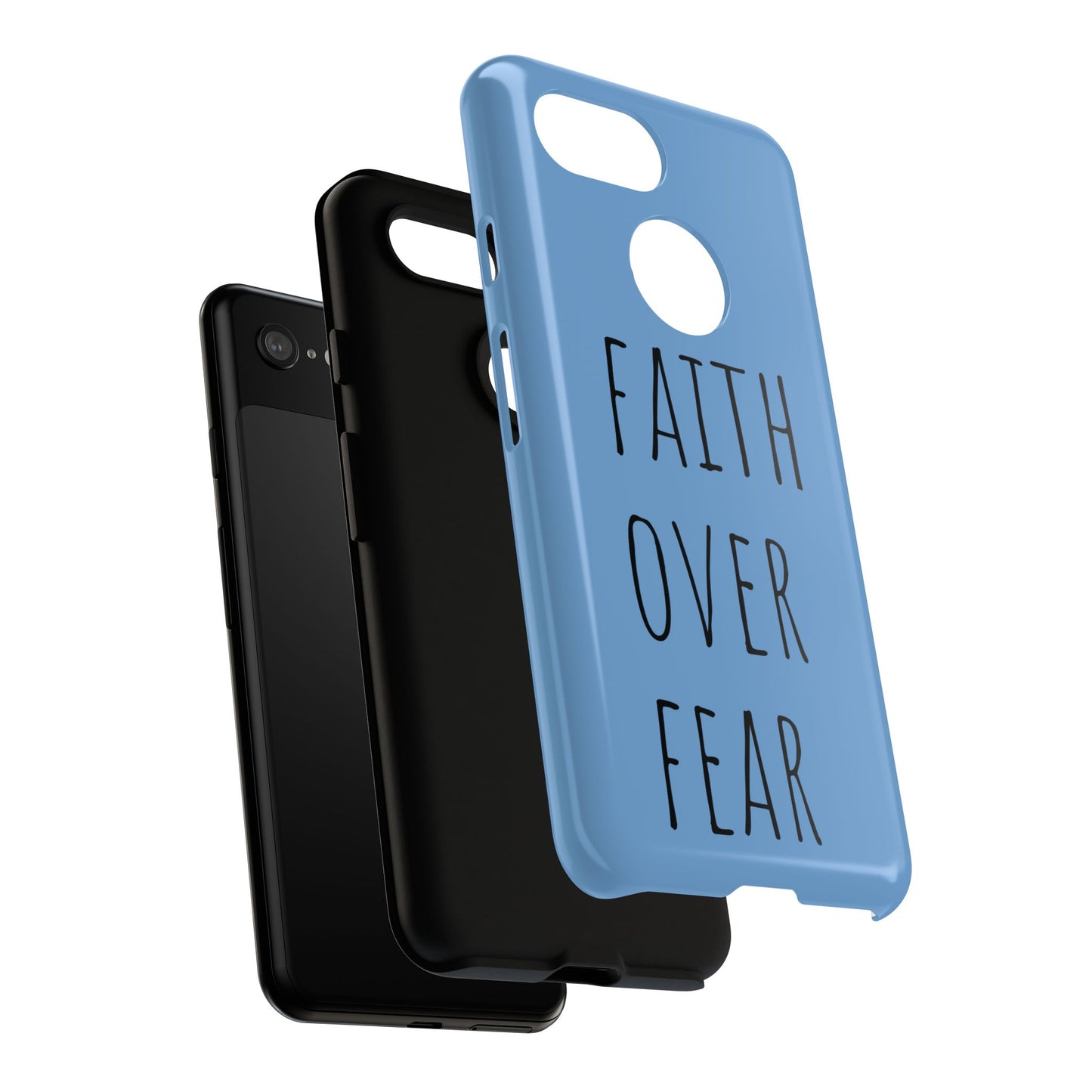 Faith Over Fear Phone Case, Motivational Phone Cover, Inspirational Tech Accessories, Gift for Friends, Affirmation Case