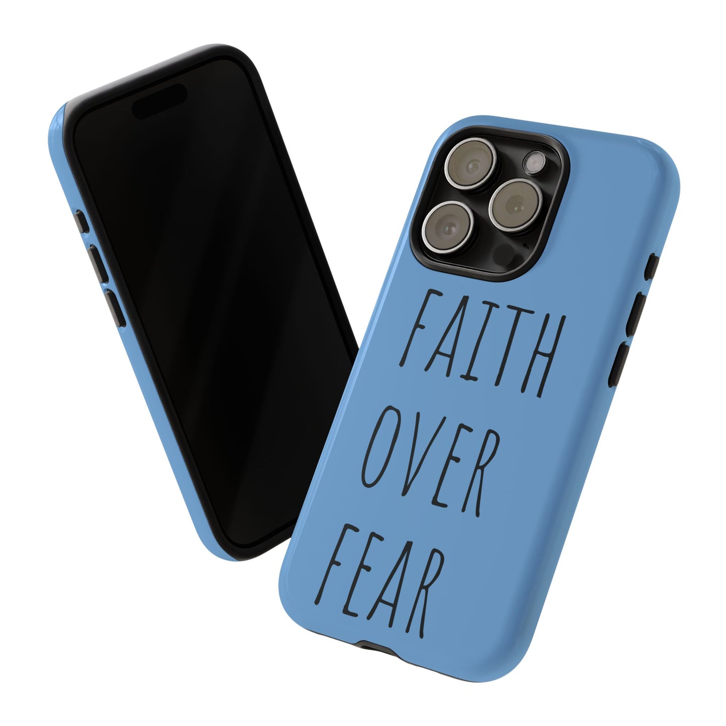 Faith Over Fear Phone Case, Motivational Phone Cover, Inspirational Tech Accessories, Gift for Friends, Affirmation Case