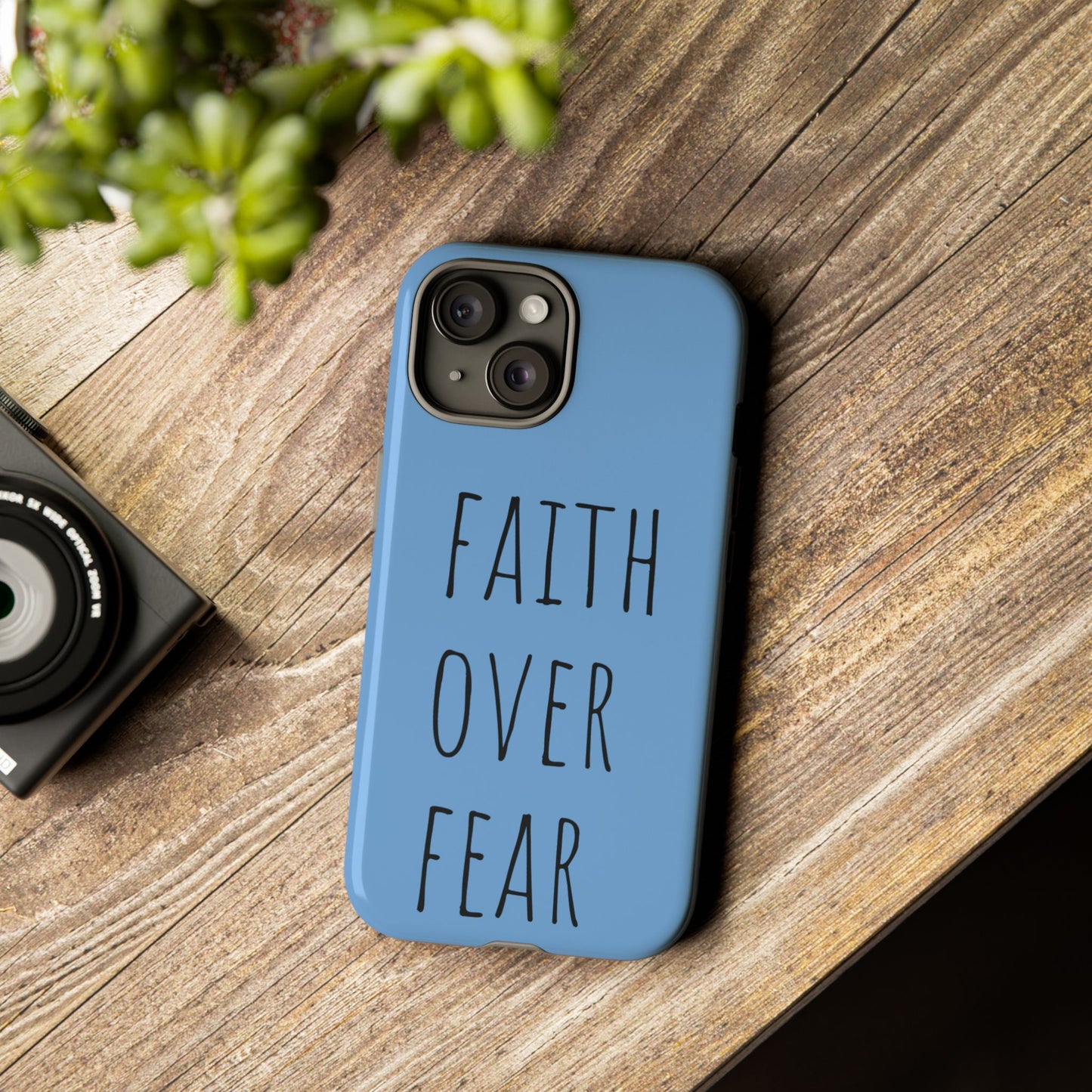 Faith Over Fear Phone Case, Motivational Phone Cover, Inspirational Tech Accessories, Gift for Friends, Affirmation Case