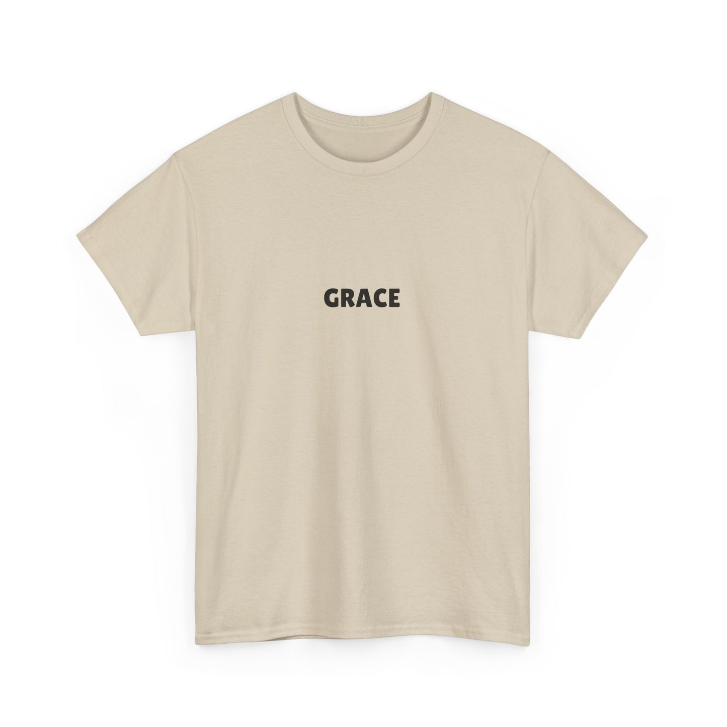 Chic Unisex Heavy Cotton Tee with 'Grace' Design - Perfect for Daily Wear, Gifts, Self-Love, Inspirational Apparel
