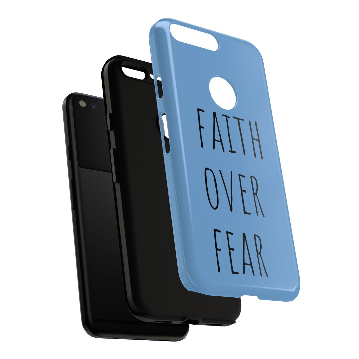 Faith Over Fear Phone Case, Motivational Phone Cover, Inspirational Tech Accessories, Gift for Friends, Affirmation Case
