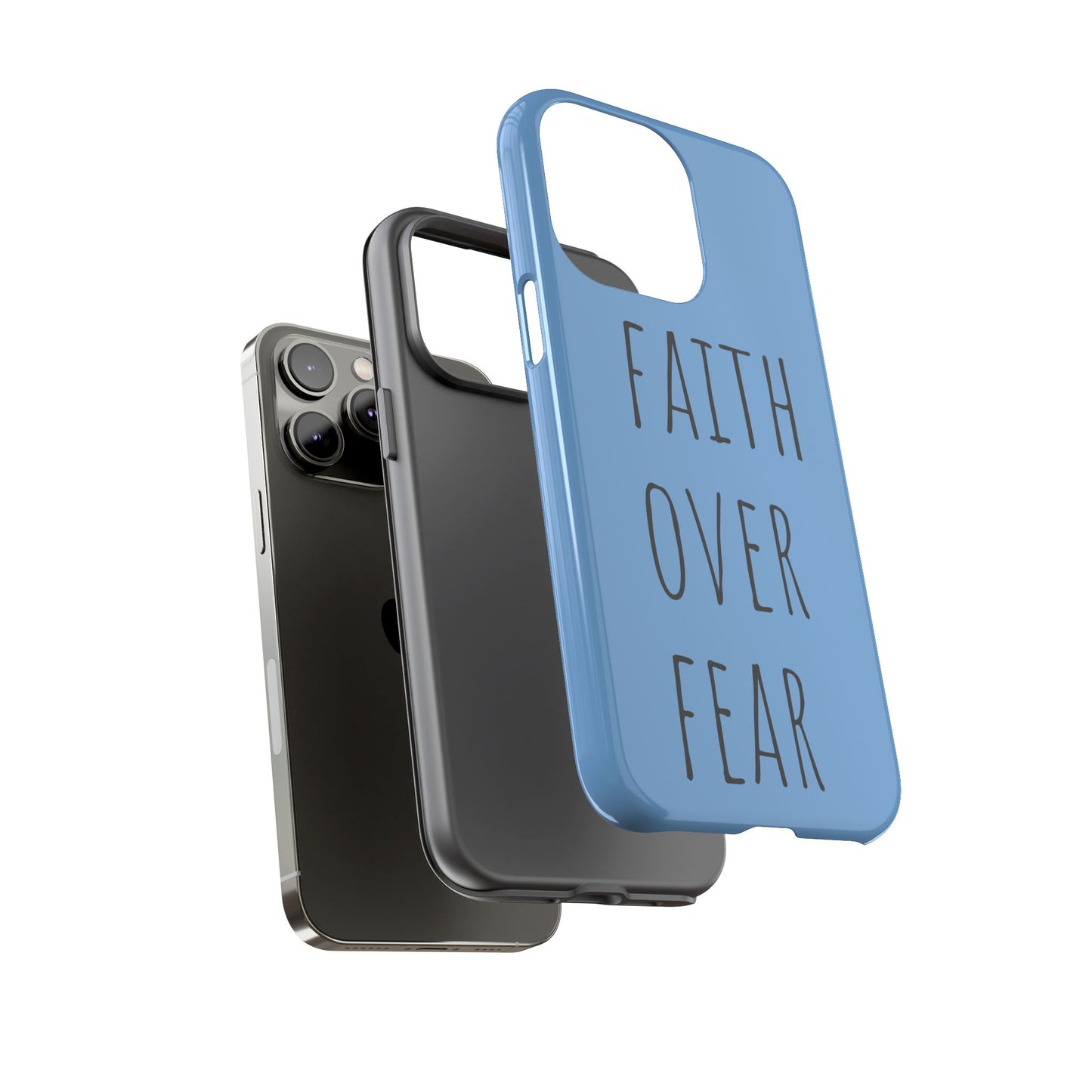 Faith Over Fear Phone Case, Motivational Phone Cover, Inspirational Tech Accessories, Gift for Friends, Affirmation Case