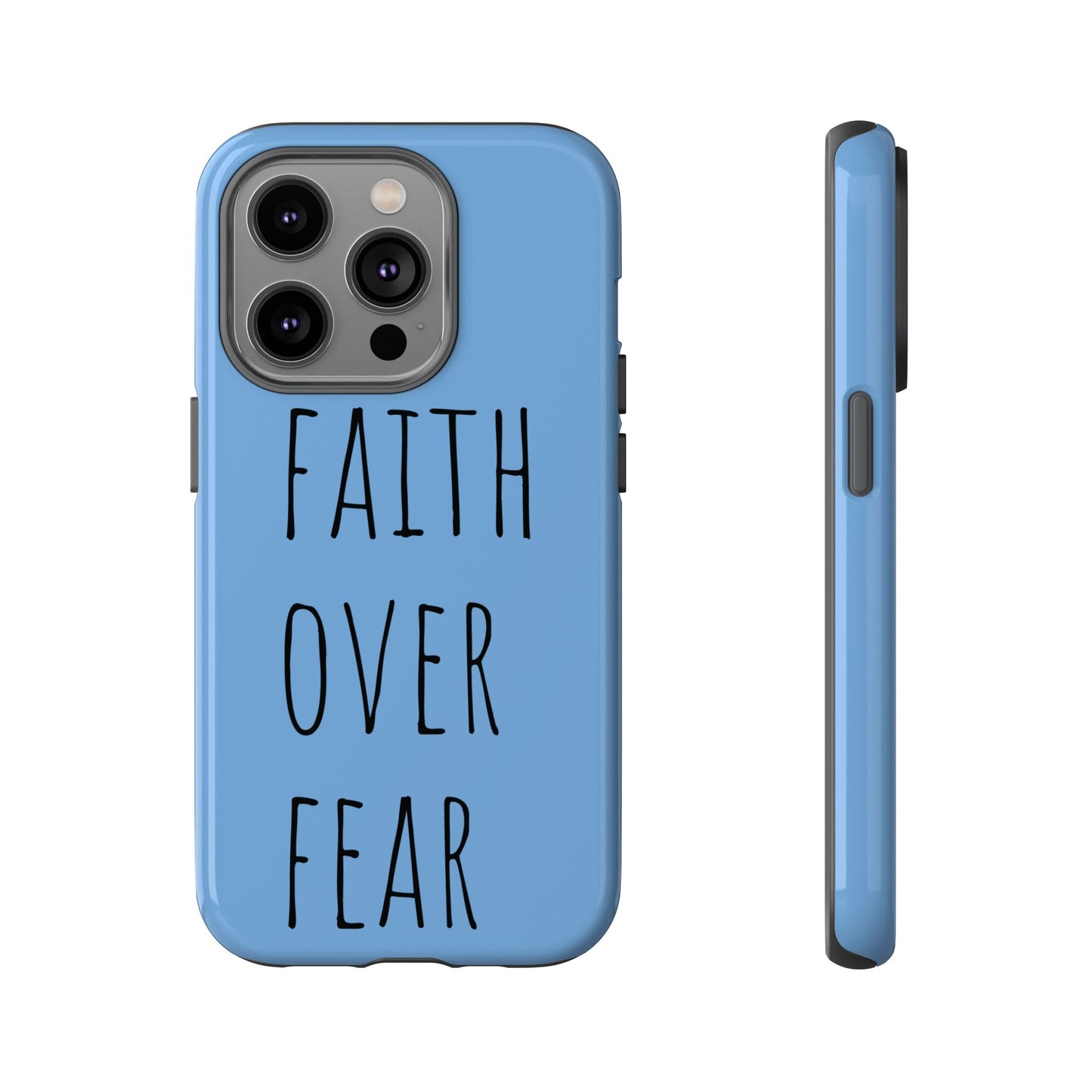Faith Over Fear Phone Case, Motivational Phone Cover, Inspirational Tech Accessories, Gift for Friends, Affirmation Case