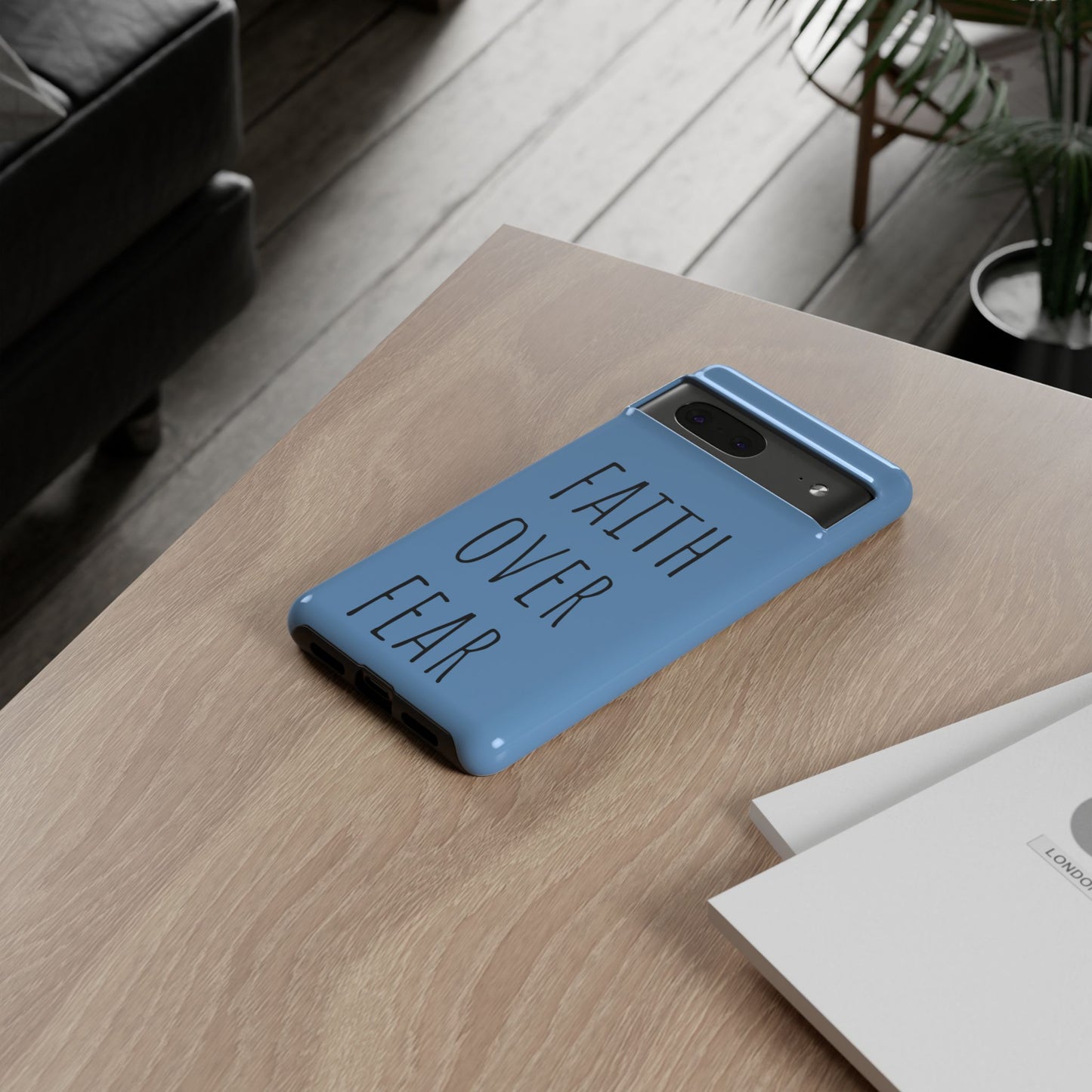 Faith Over Fear Phone Case, Motivational Phone Cover, Inspirational Tech Accessories, Gift for Friends, Affirmation Case