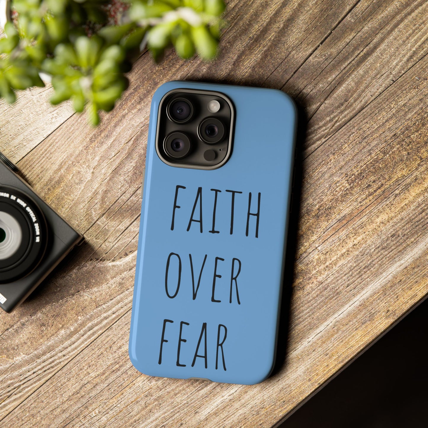 Faith Over Fear Phone Case, Motivational Phone Cover, Inspirational Tech Accessories, Gift for Friends, Affirmation Case