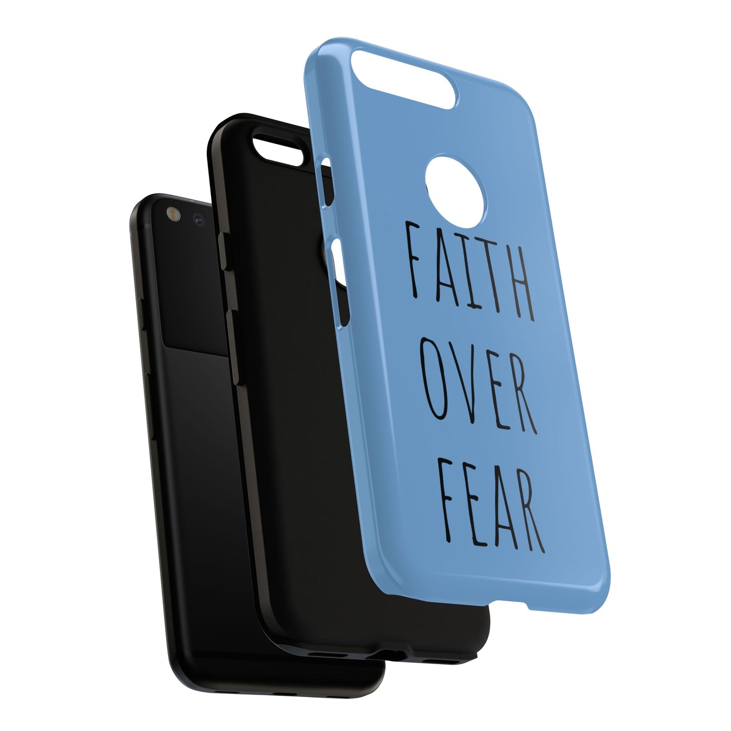 Faith Over Fear Phone Case, Motivational Phone Cover, Inspirational Tech Accessories, Gift for Friends, Affirmation Case