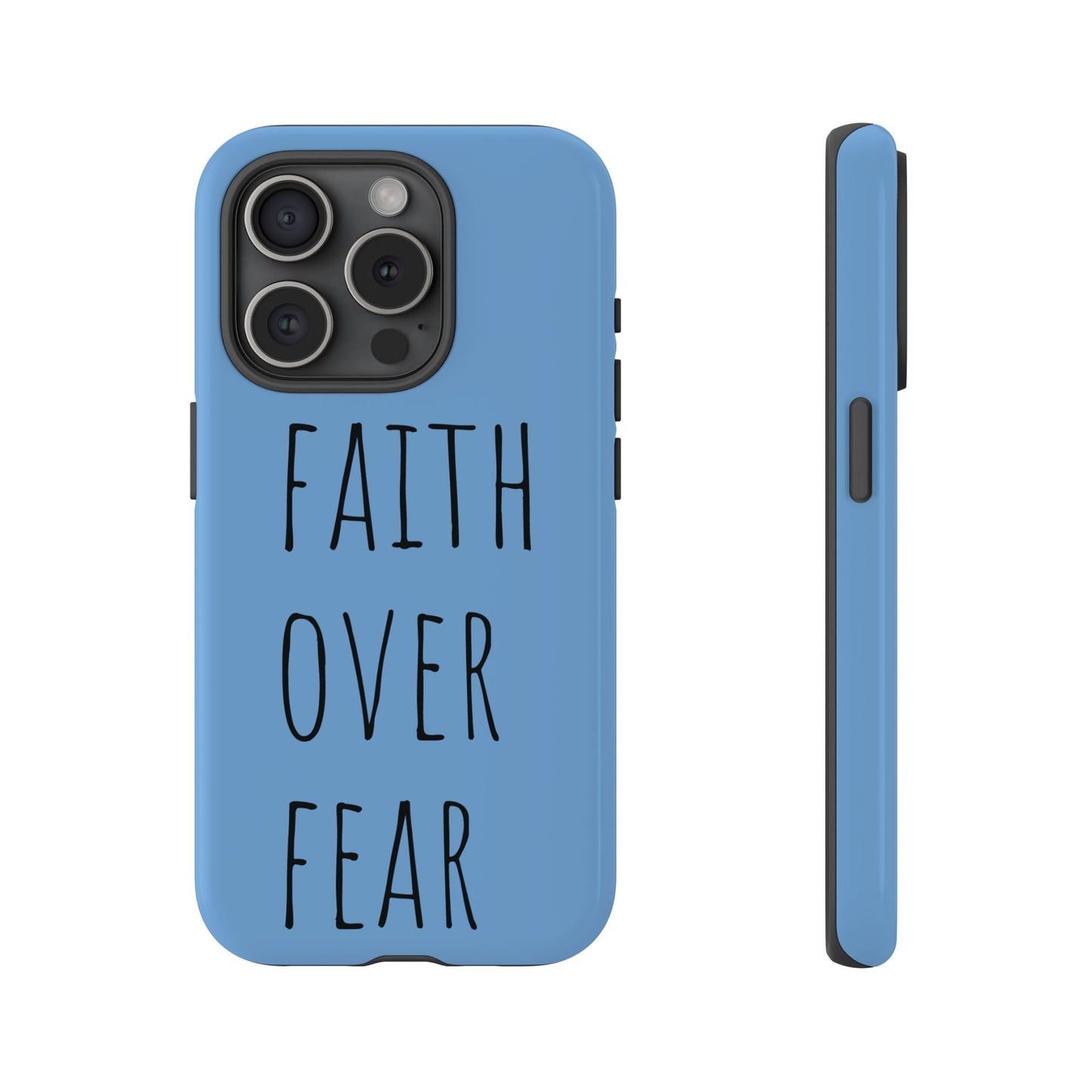 Faith Over Fear Phone Case, Motivational Phone Cover, Inspirational Tech Accessories, Gift for Friends, Affirmation Case