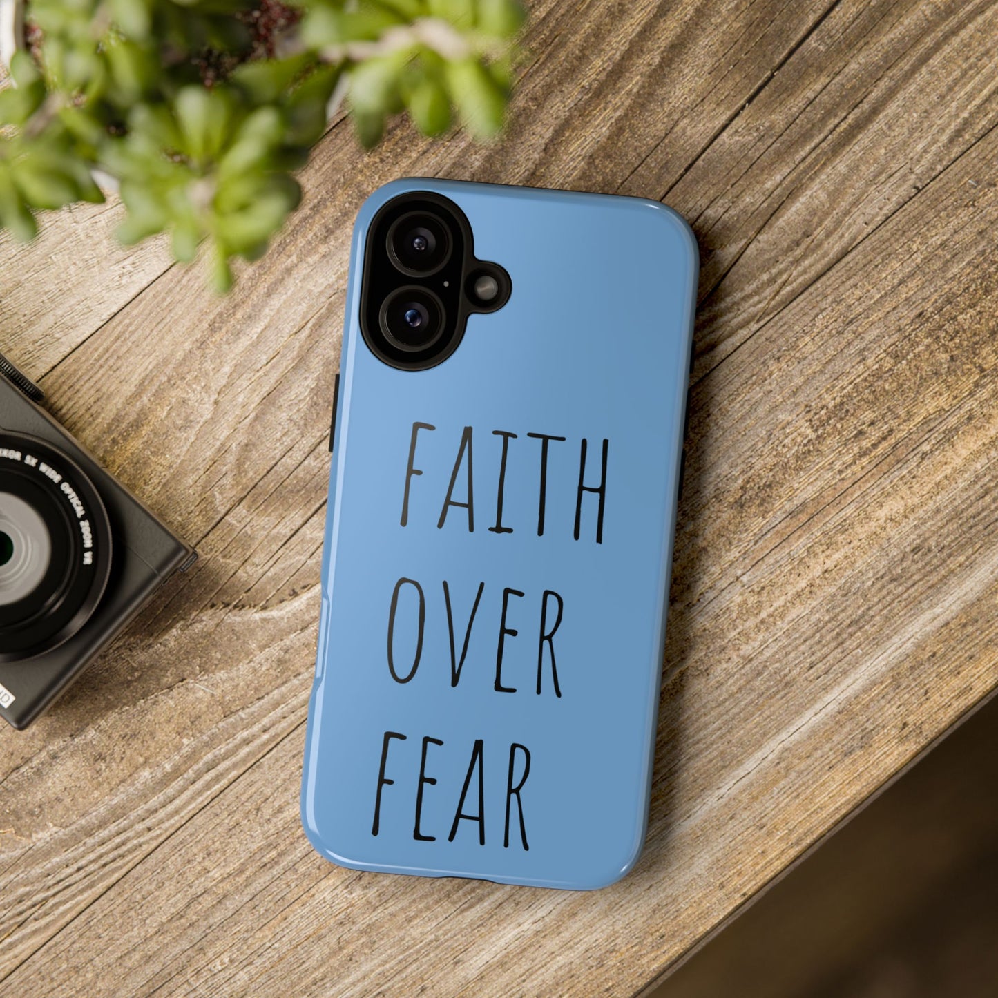 Faith Over Fear Phone Case, Motivational Phone Cover, Inspirational Tech Accessories, Gift for Friends, Affirmation Case
