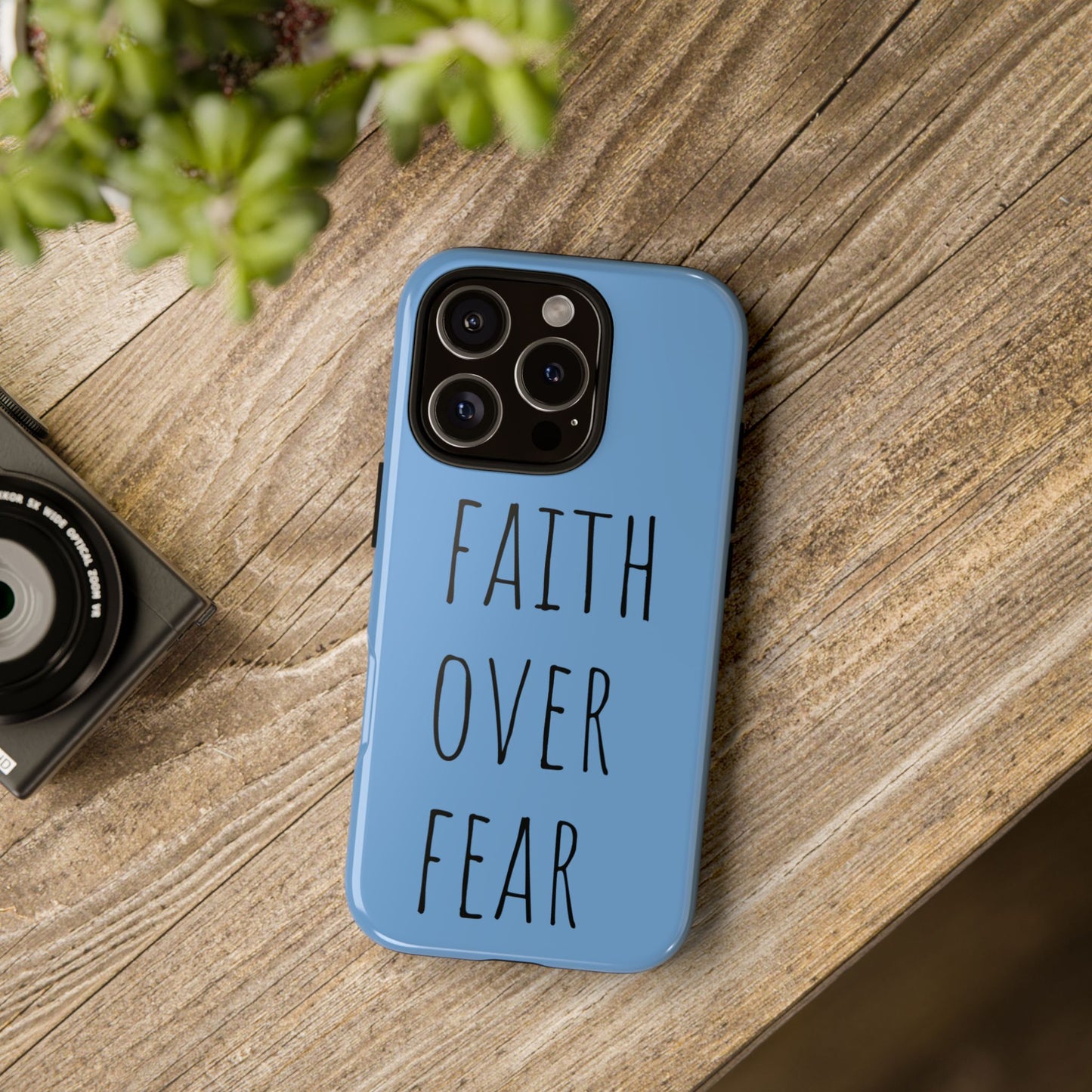 Faith Over Fear Phone Case, Motivational Phone Cover, Inspirational Tech Accessories, Gift for Friends, Affirmation Case
