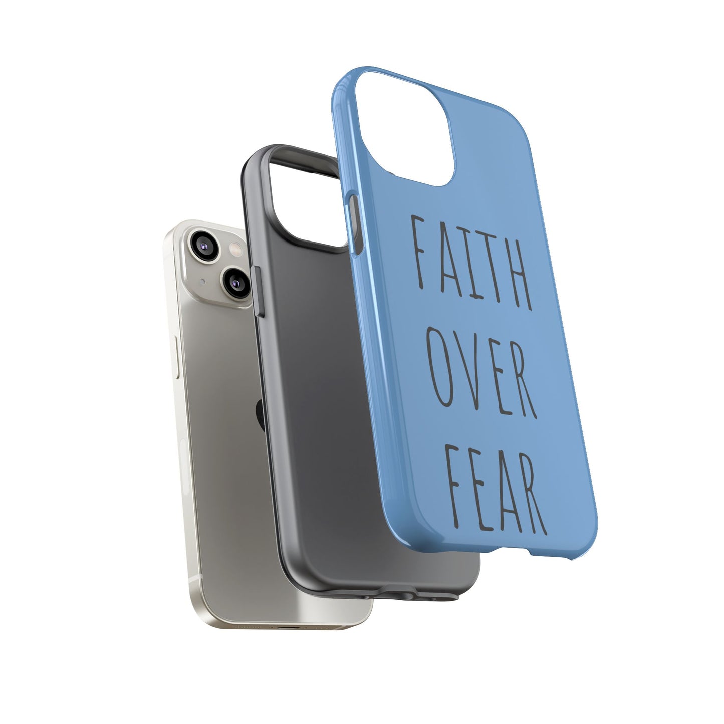 Faith Over Fear Phone Case, Motivational Phone Cover, Inspirational Tech Accessories, Gift for Friends, Affirmation Case