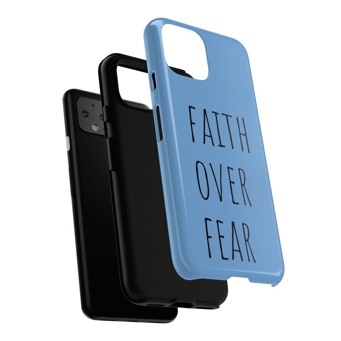 Faith Over Fear Phone Case, Motivational Phone Cover, Inspirational Tech Accessories, Gift for Friends, Affirmation Case