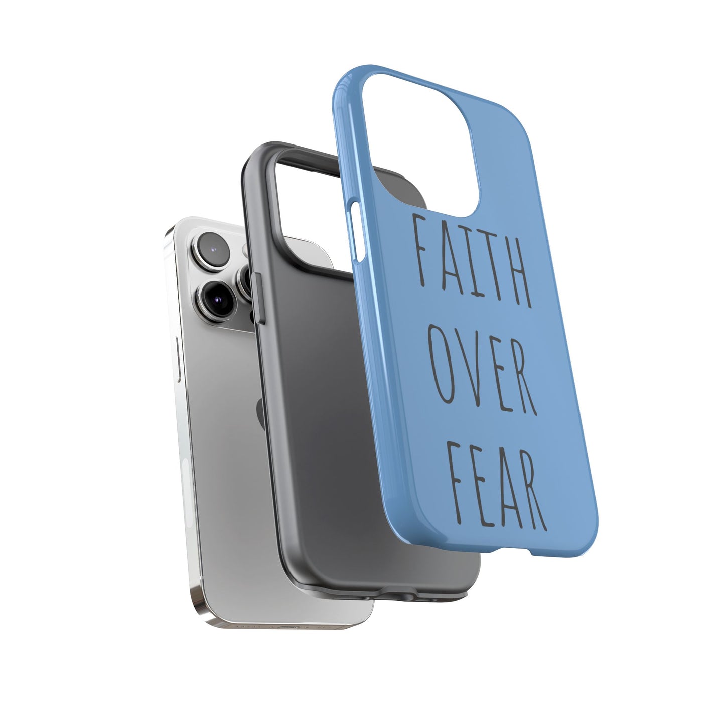 Faith Over Fear Phone Case, Motivational Phone Cover, Inspirational Tech Accessories, Gift for Friends, Affirmation Case