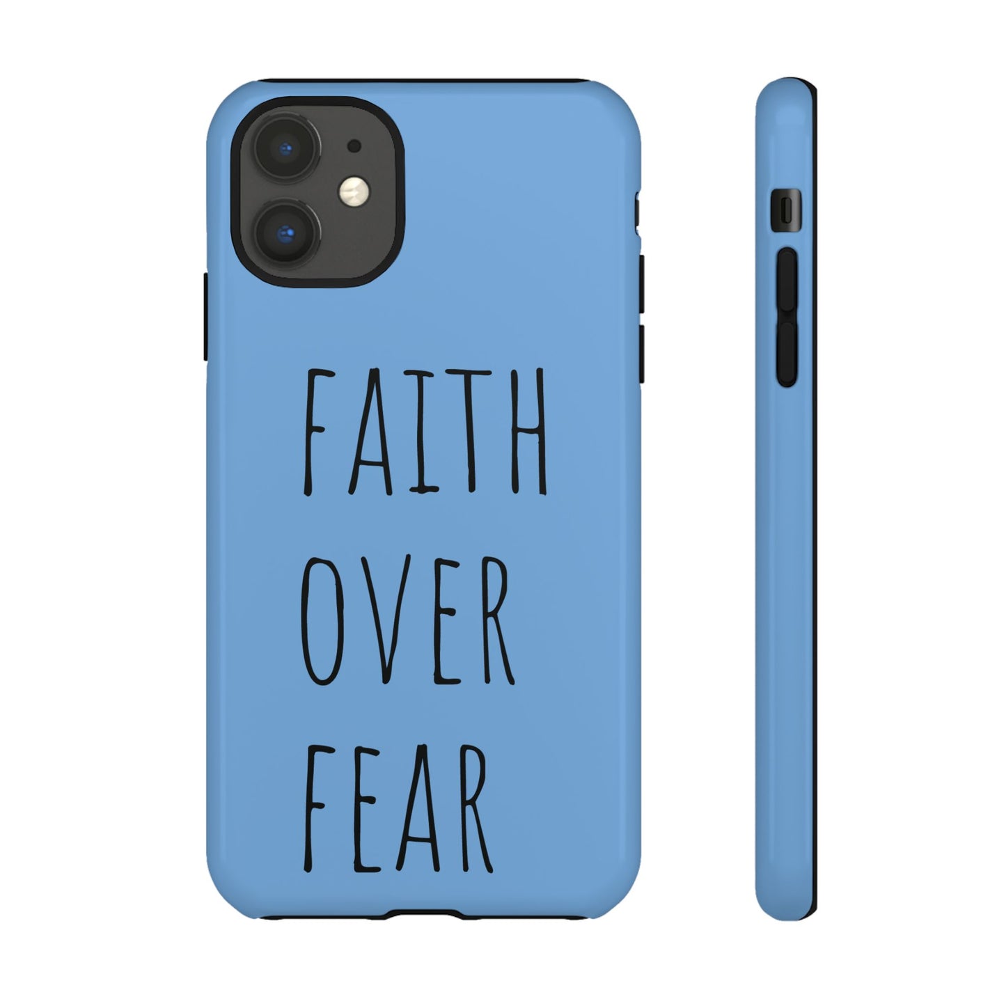 Faith Over Fear Phone Case, Motivational Phone Cover, Inspirational Tech Accessories, Gift for Friends, Affirmation Case
