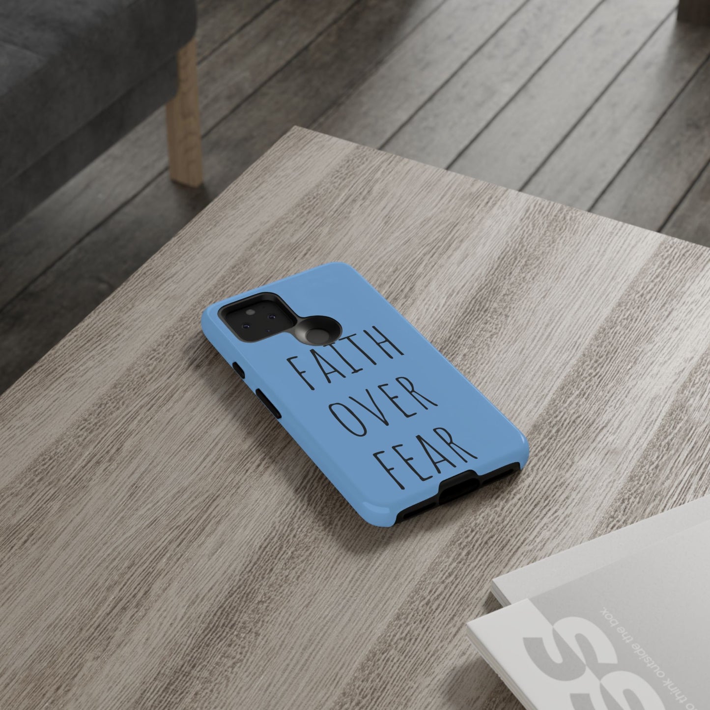 Faith Over Fear Phone Case, Motivational Phone Cover, Inspirational Tech Accessories, Gift for Friends, Affirmation Case