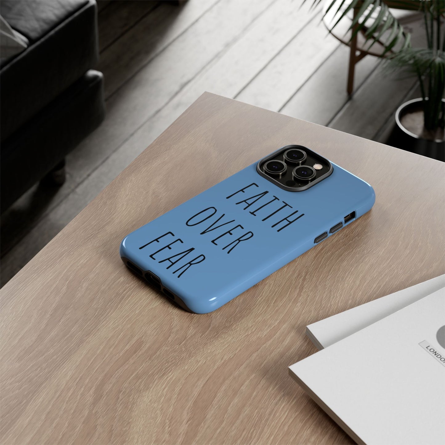 Faith Over Fear Phone Case, Motivational Phone Cover, Inspirational Tech Accessories, Gift for Friends, Affirmation Case