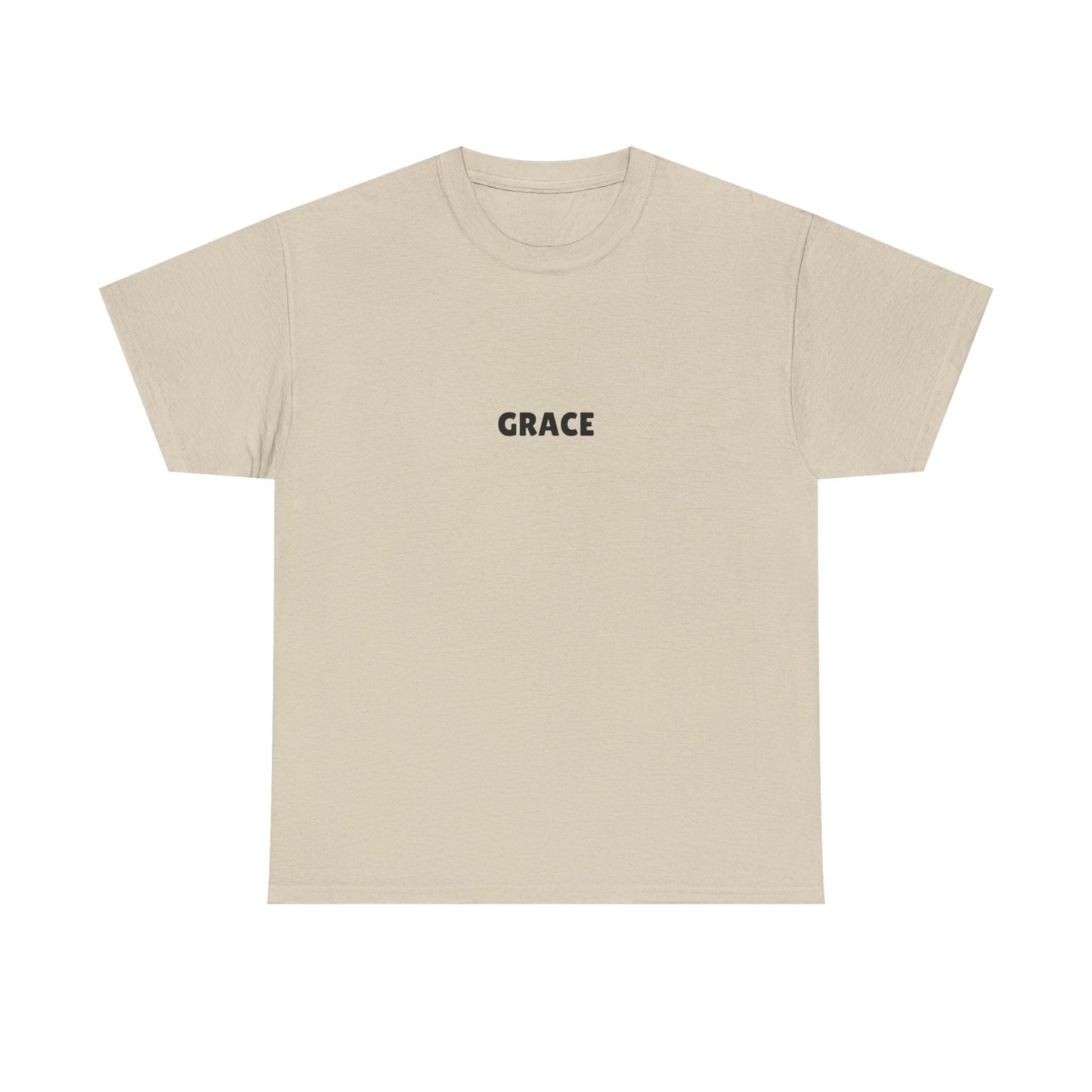 Chic Unisex Heavy Cotton Tee with 'Grace' Design - Perfect for Daily Wear, Gifts, Self-Love, Inspirational Apparel