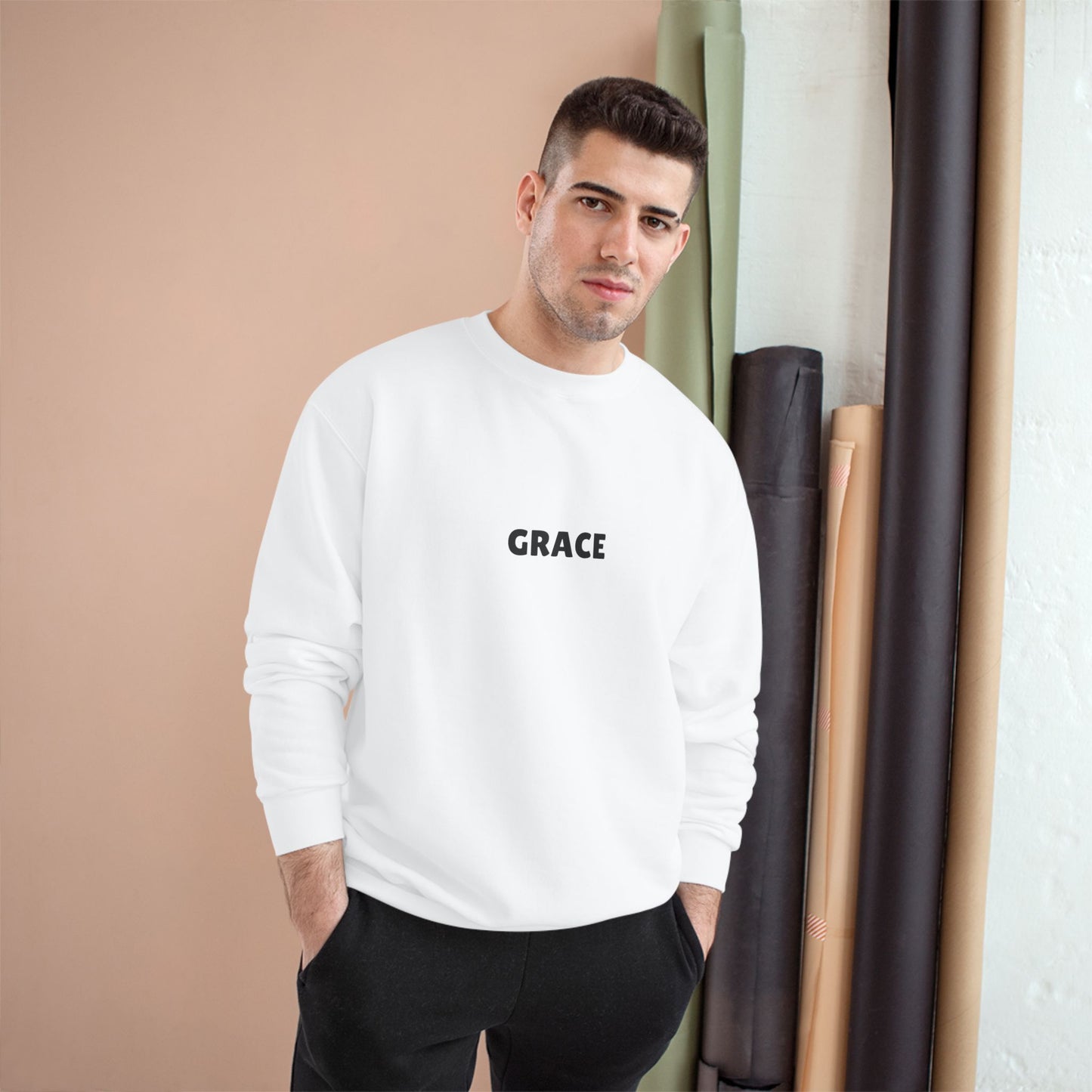 Grace Champion Sweatshirt, Inspirational Sweatshirt, Christian Apparel, Religious Gift, Faith-Based Clothing, Cozy Scripture Sweatshirt