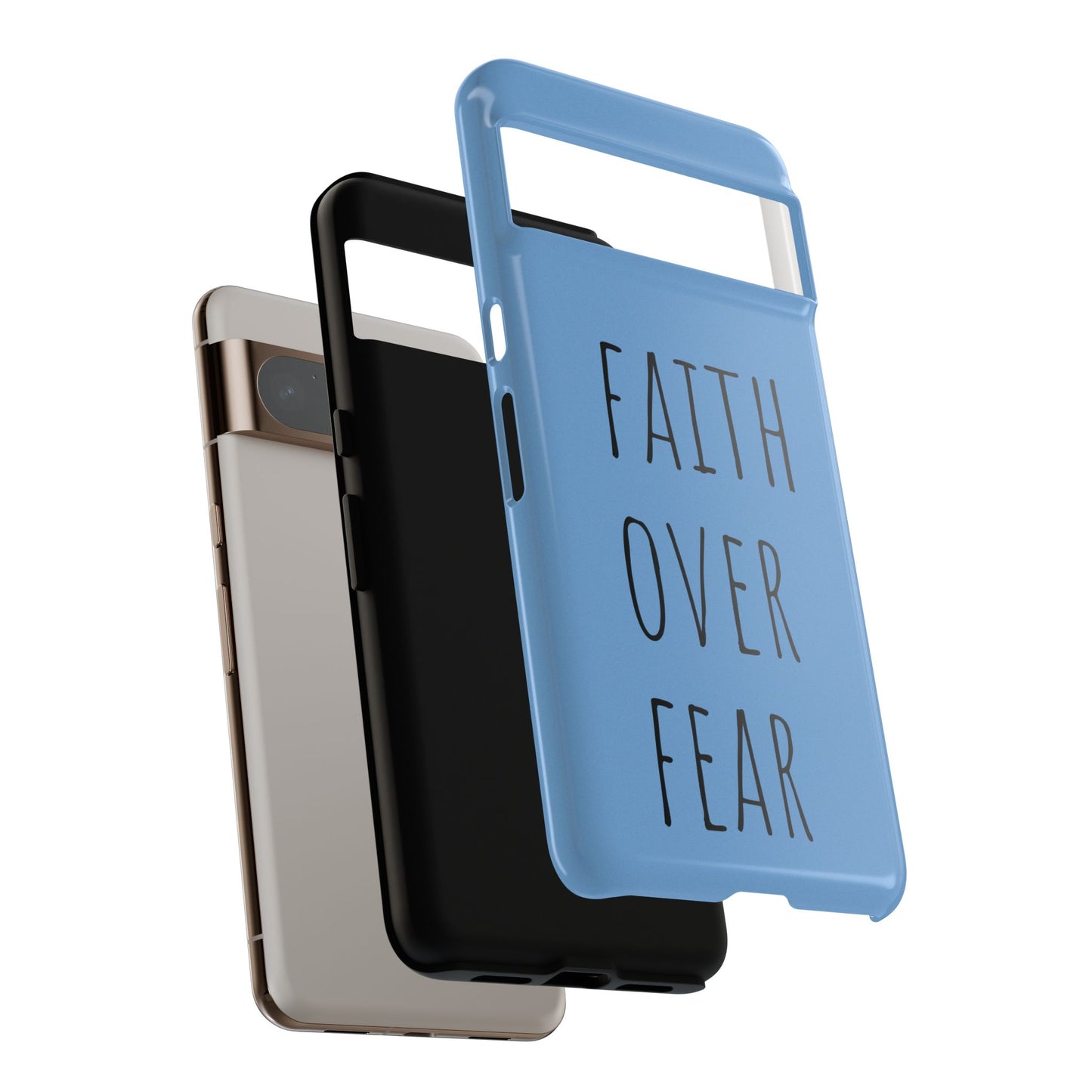 Faith Over Fear Phone Case, Motivational Phone Cover, Inspirational Tech Accessories, Gift for Friends, Affirmation Case