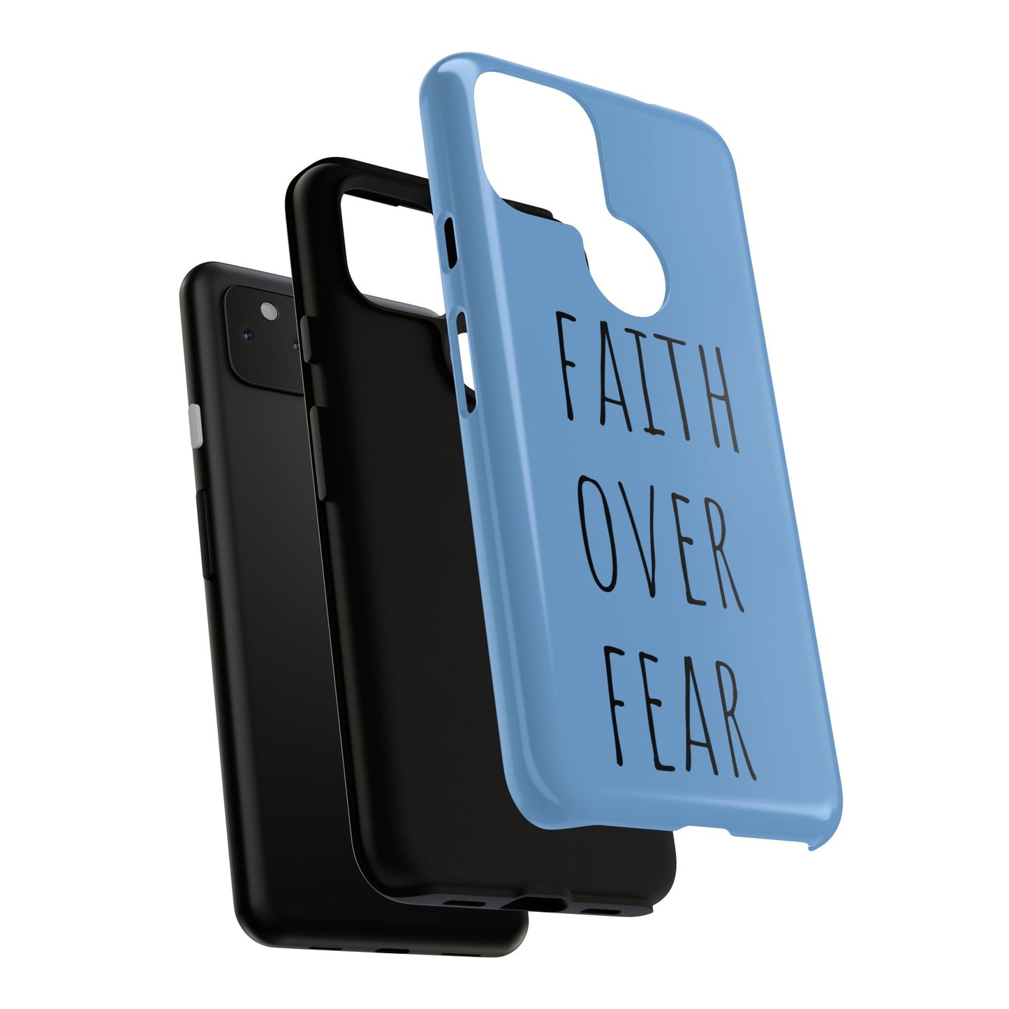 Faith Over Fear Phone Case, Motivational Phone Cover, Inspirational Tech Accessories, Gift for Friends, Affirmation Case
