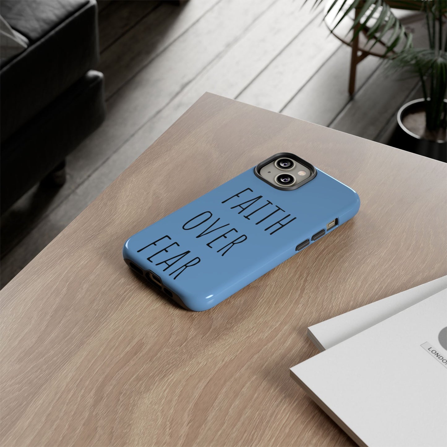 Faith Over Fear Phone Case, Motivational Phone Cover, Inspirational Tech Accessories, Gift for Friends, Affirmation Case