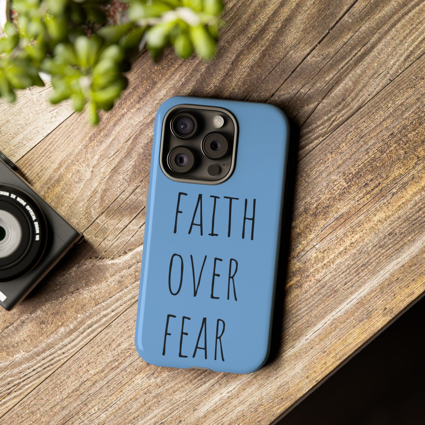 Faith Over Fear Phone Case, Motivational Phone Cover, Inspirational Tech Accessories, Gift for Friends, Affirmation Case