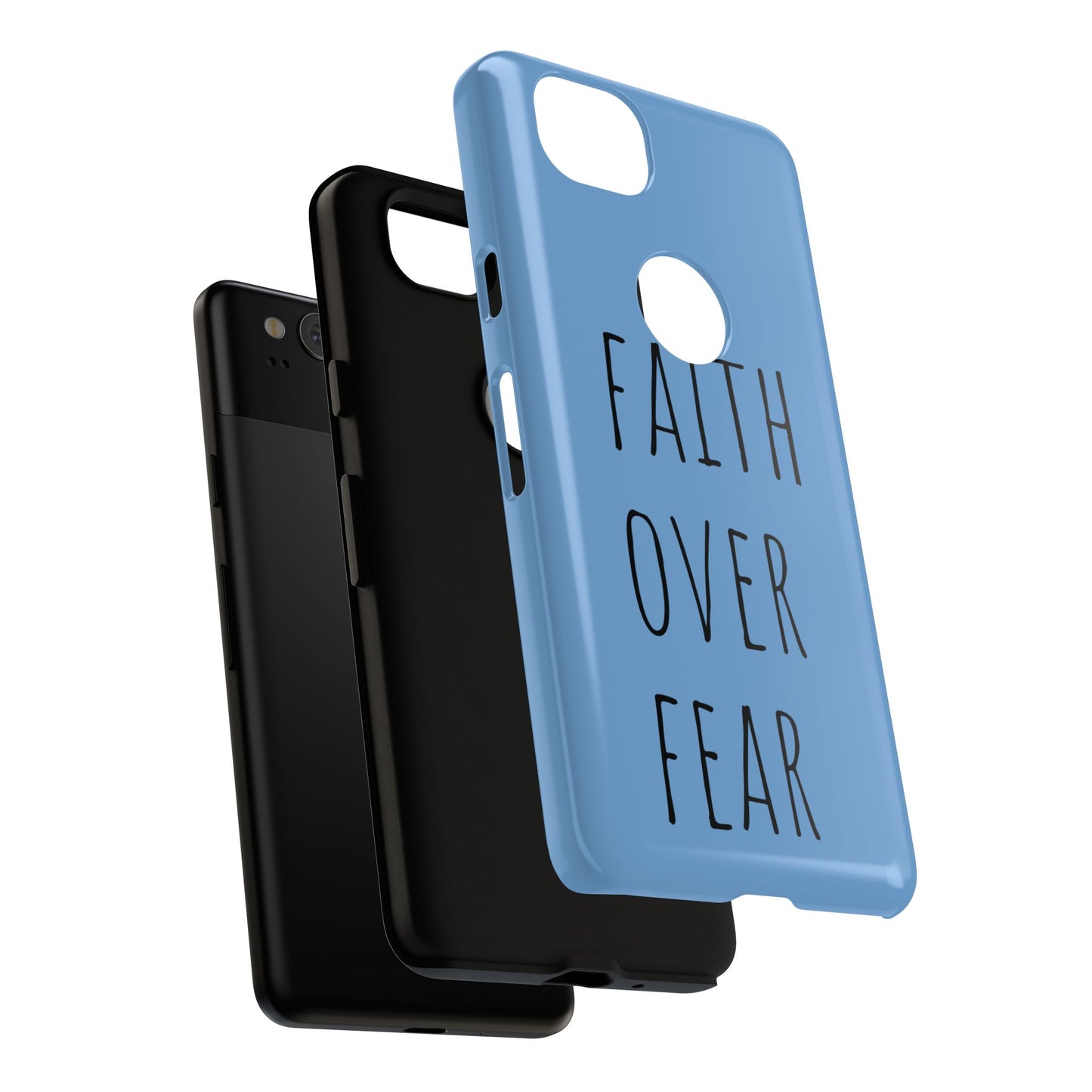 Faith Over Fear Phone Case, Motivational Phone Cover, Inspirational Tech Accessories, Gift for Friends, Affirmation Case