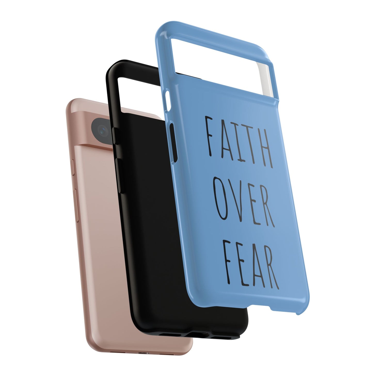 Faith Over Fear Phone Case, Motivational Phone Cover, Inspirational Tech Accessories, Gift for Friends, Affirmation Case