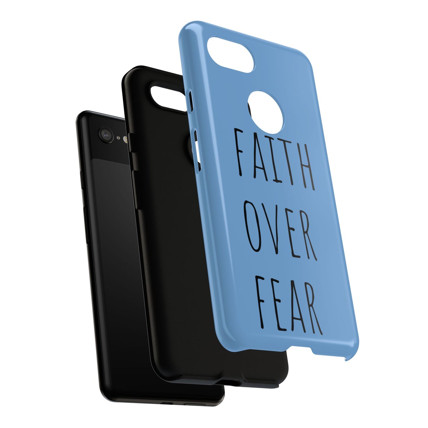 Faith Over Fear Phone Case, Motivational Phone Cover, Inspirational Tech Accessories, Gift for Friends, Affirmation Case