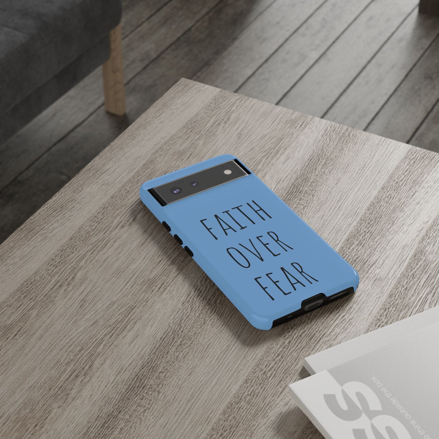 Faith Over Fear Phone Case, Motivational Phone Cover, Inspirational Tech Accessories, Gift for Friends, Affirmation Case